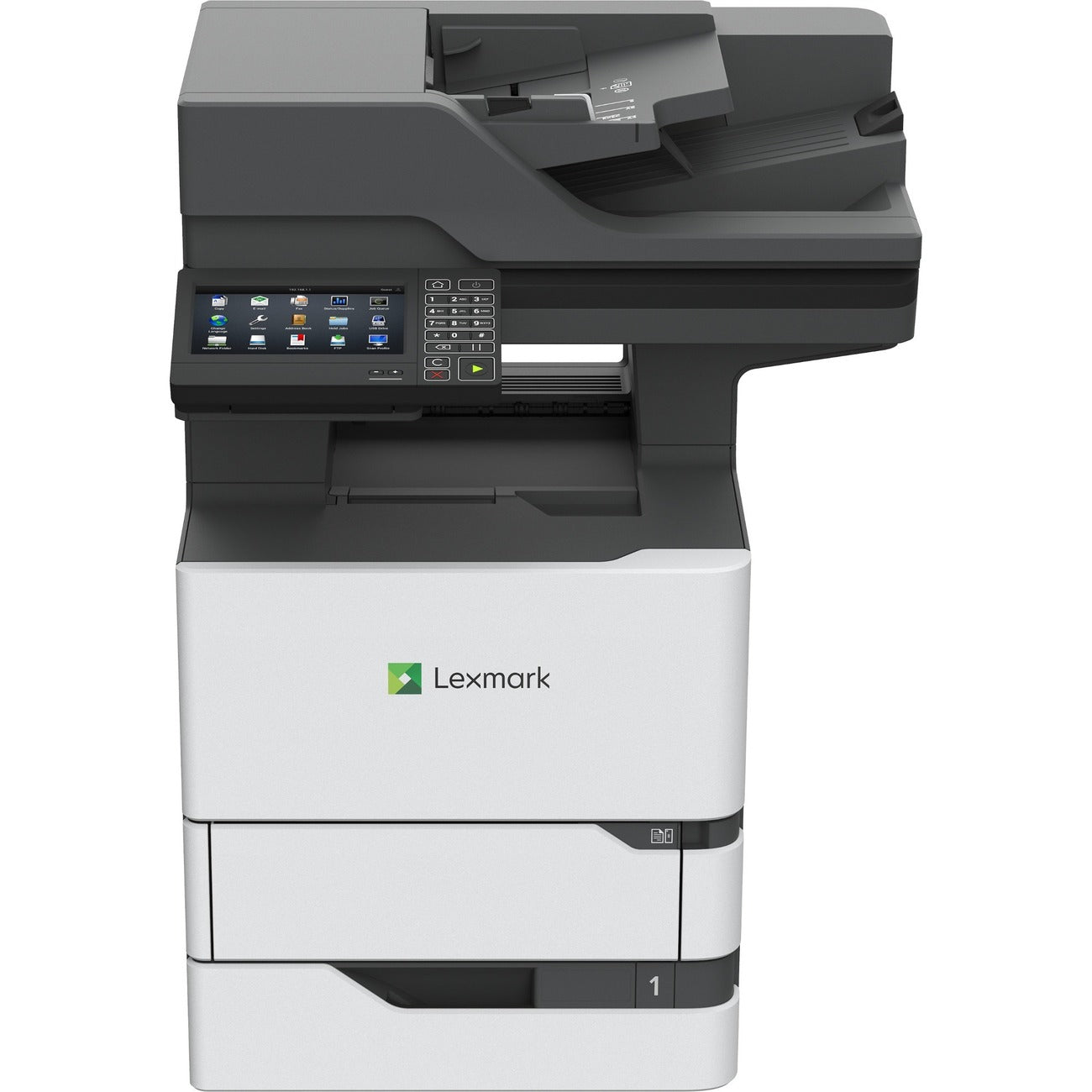Lexmark MX720 MX721ade Laser Multifunction Printer-Monochrome-Copier/Fax/Scanner-65 ppm Mono Print-1200x1200 Print-Automatic Duplex Print-300000 Pages Monthly-650 sheets Input-Color Scanner-600 Optical Scan-Monochrome Fax-Gigabit Ethernet Lexmark MX720 MX721ade Laser Multifunction Printer-Monochrome-Copier/Fax/Scanner-65 ppm Mono Print-1200x1200 Print-Automatic Duplex Print-300000 Pages Monthly-650 sheets Input-Color Scanner-600 Optical Scan-Monochrome Fax-Gigabit Ethernet